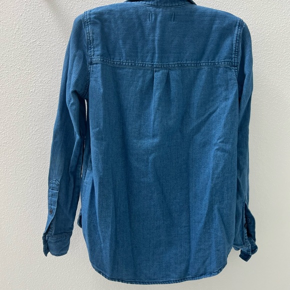 Madewell Denim Zip front shirt size xs - Picture 3 of 4